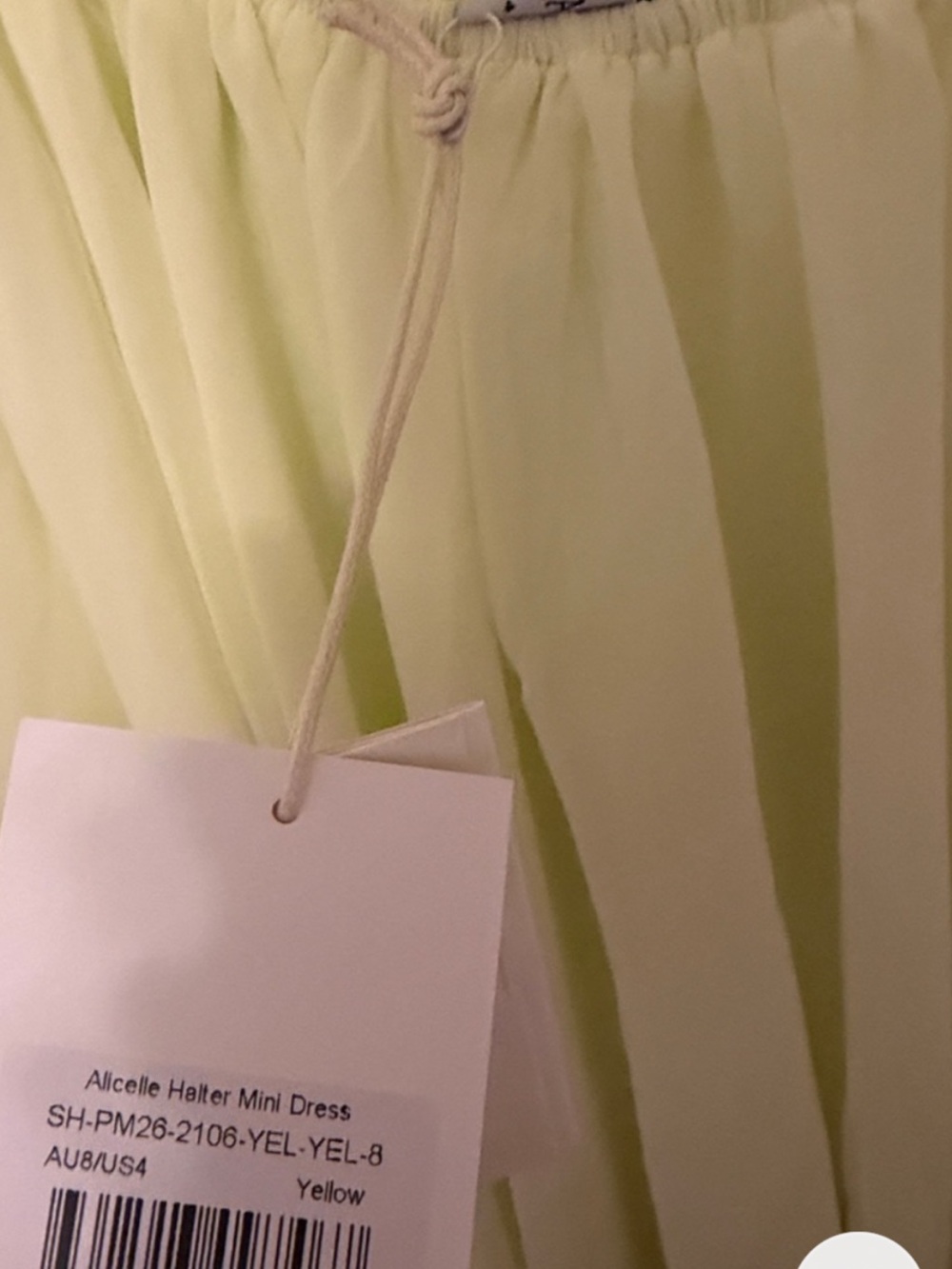 NWT Peppermayo Lemon Halter Mini Dress - Picture 3 of 3